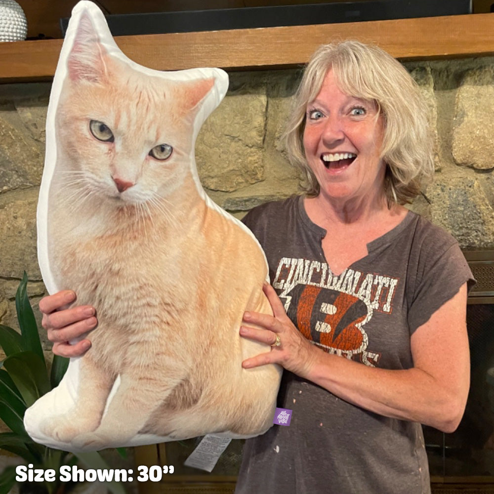 Custom Shaped Pillow For Cat Parents