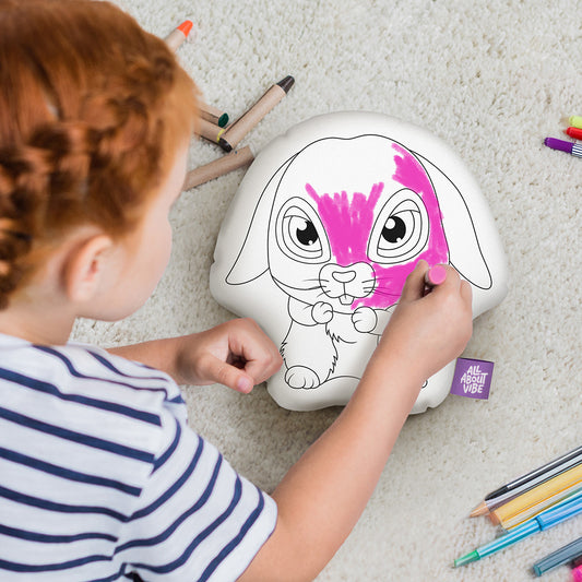 10" Bunny Coloring Pillow