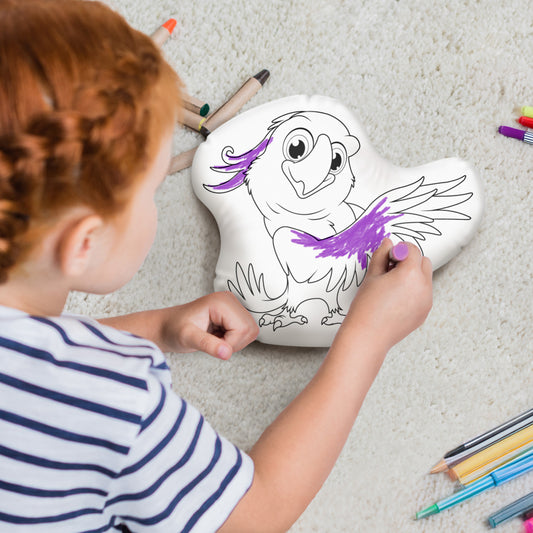 10" Almohada para colorear de loro
