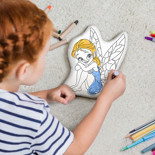 10" Fairy Coloring Pillow
