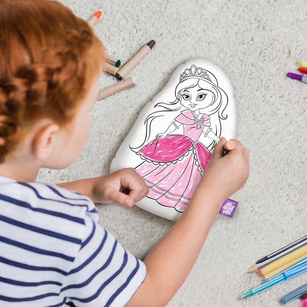 10" Almohada para colorear de la Pequeña Princesa