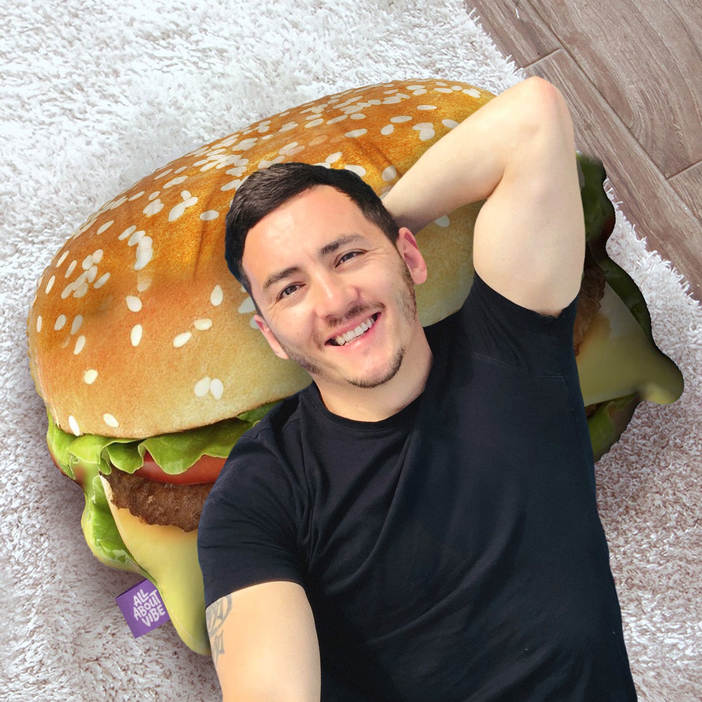 Almohada en Forma de Hamburguesa