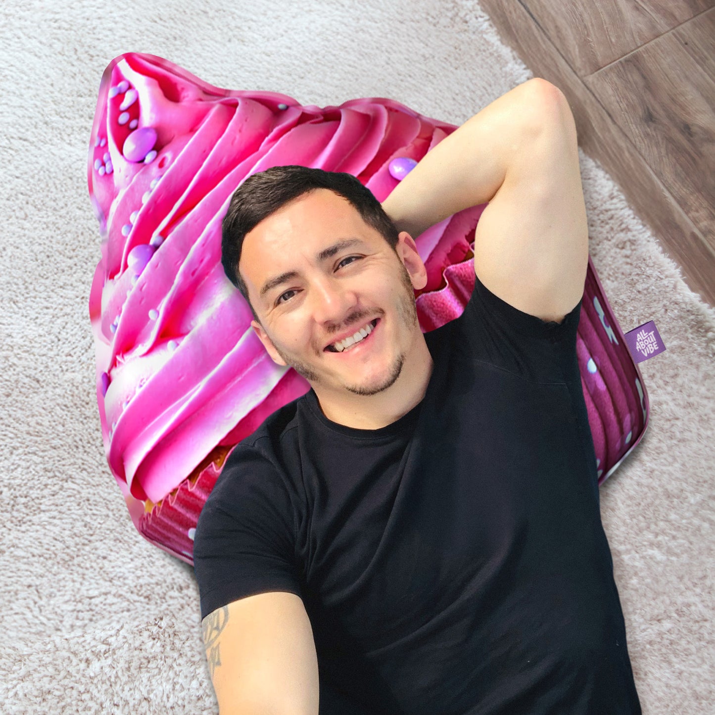 Pink Cupcake Throw Pillow By All About Vibe