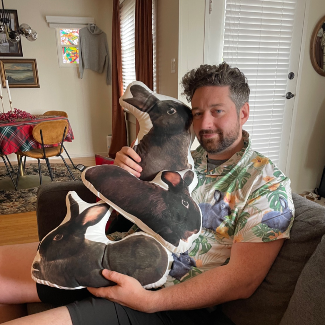 Bunny Custom Shaped Pillow