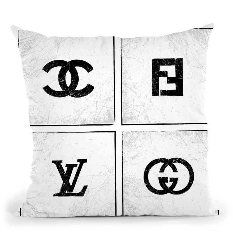 Louis Vuitton White Decorative Pillow Case Soft Cushion Cover