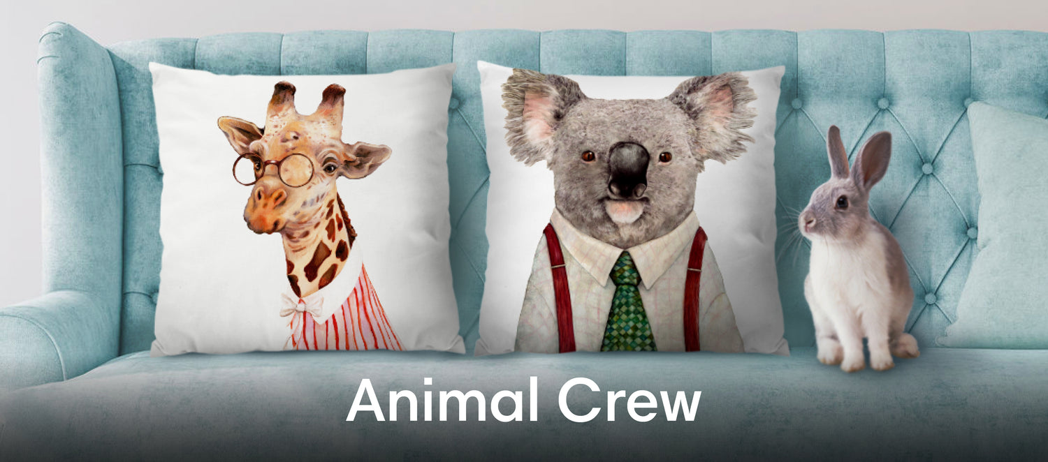 Animal Crew Throw Pillows