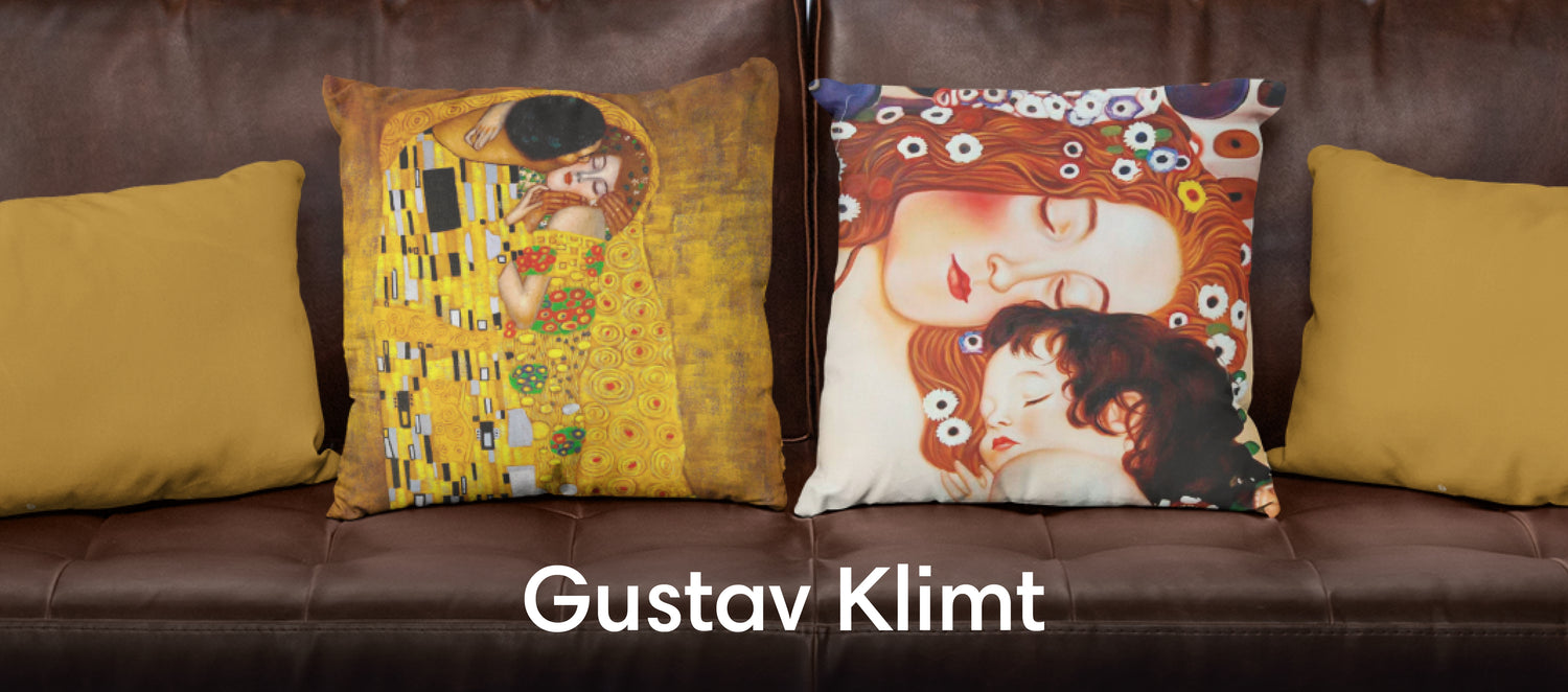 Gustav Klimt Throw Pillows