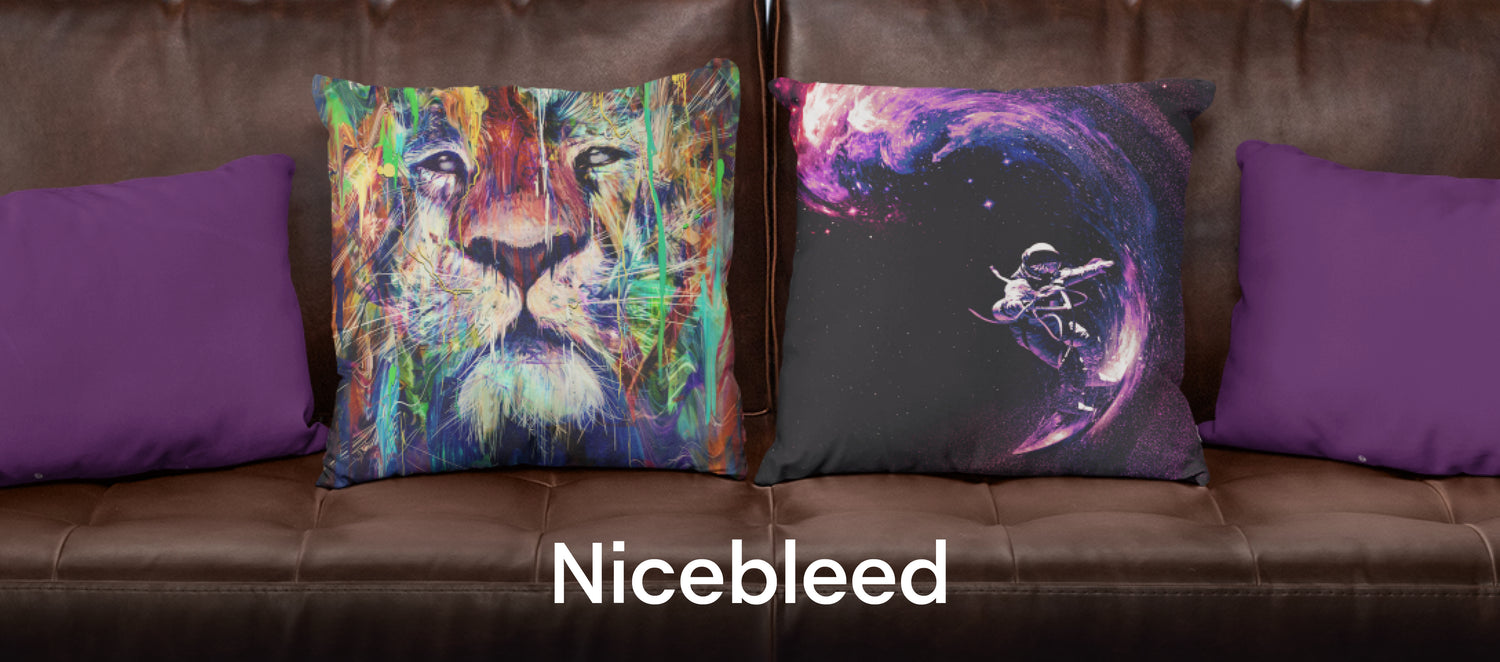 Nicebleed Throw Pillows
