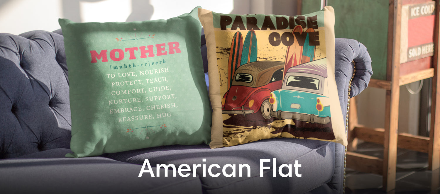 American Flat Throw Pillows