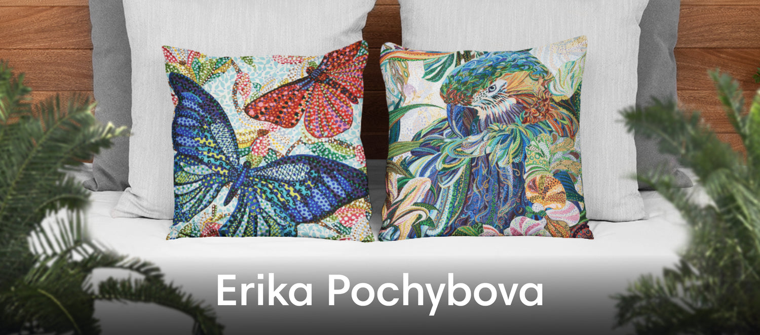 Erika Pochybova Throw Pillows