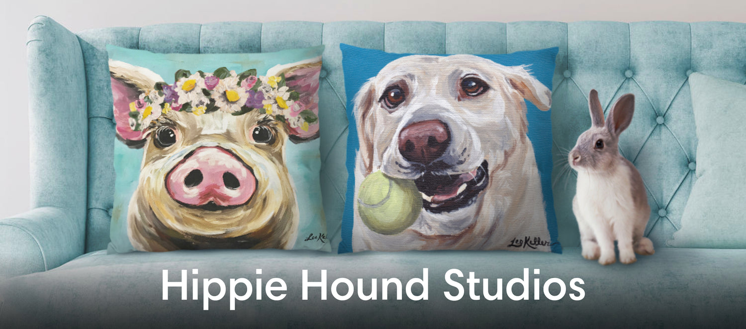Hippie Hound Studios Throw Pillows