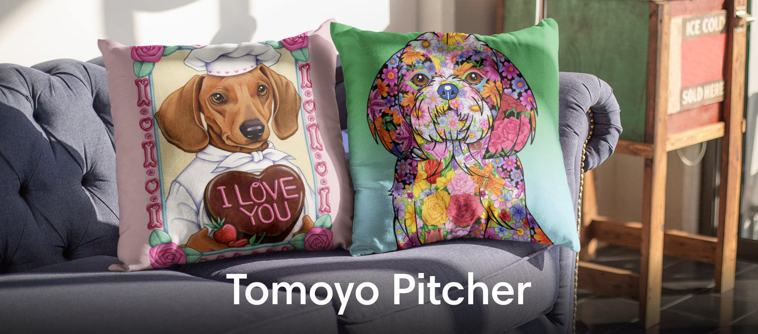 Tomoyo Pitcher Throw Pillows