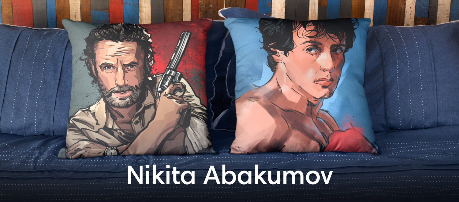 Nikita Abakumov Throw Pillows