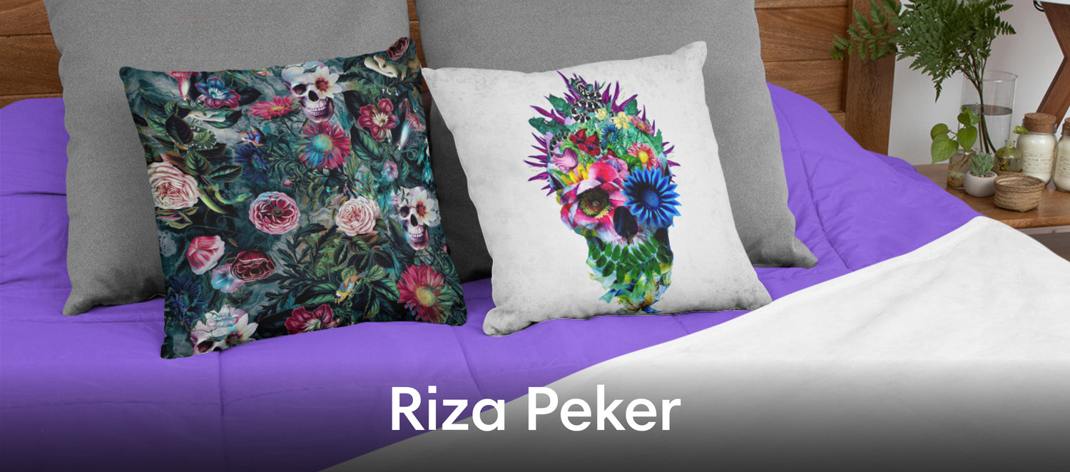 Riza Peker Throw Pillows