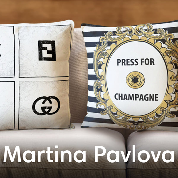 Brand Logos Throw Pillow By Martina Pavlova