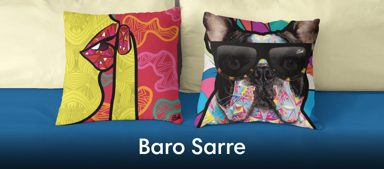 Baro Sarre Throw Pillows