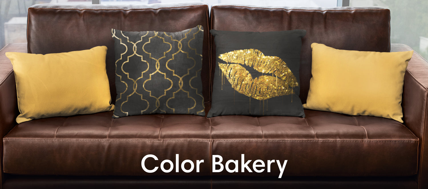 Color Bakery Throw Pillows