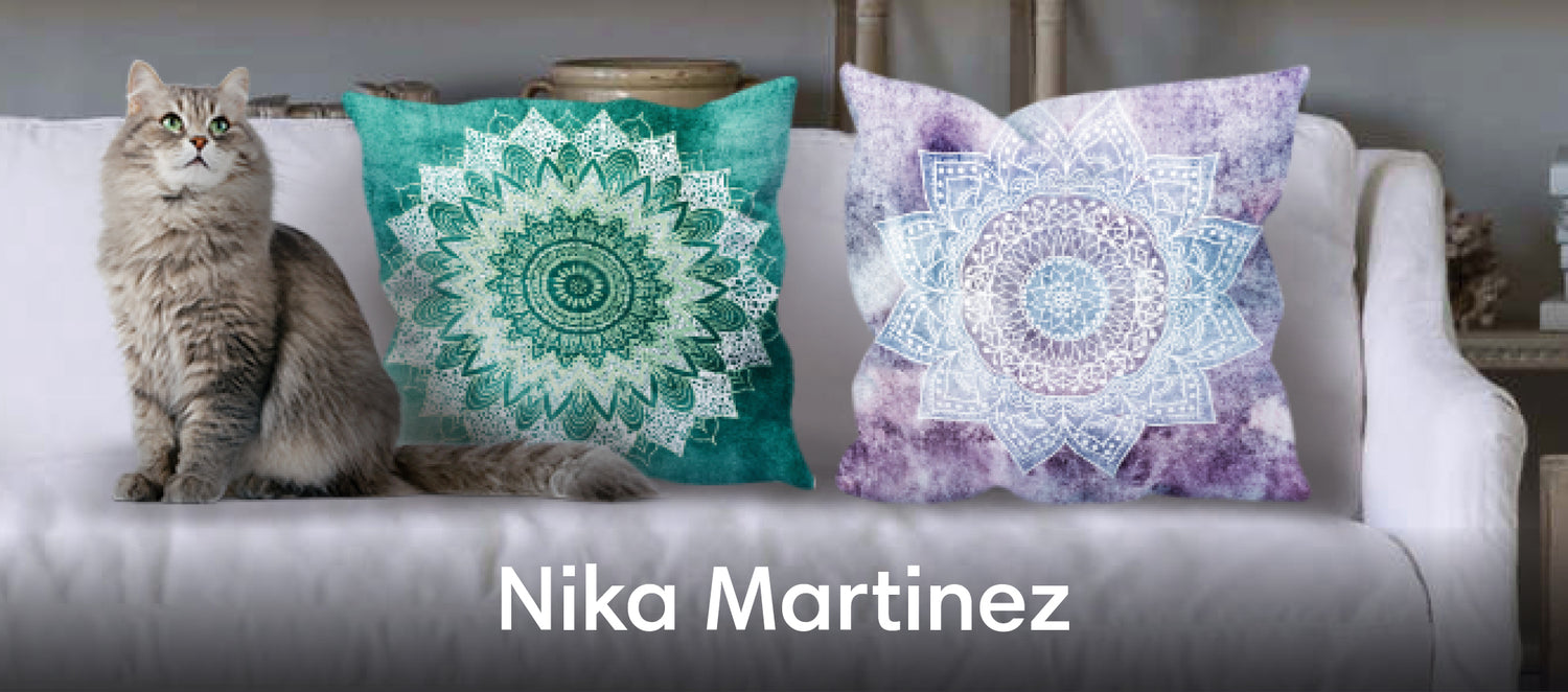 Nika Martinez Throw Pillows