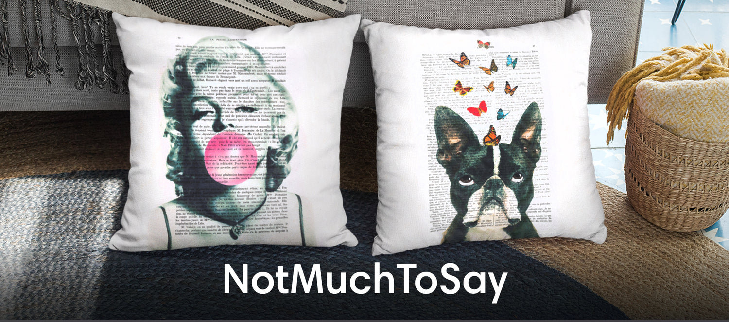 Not Much To Say Throw Pillows