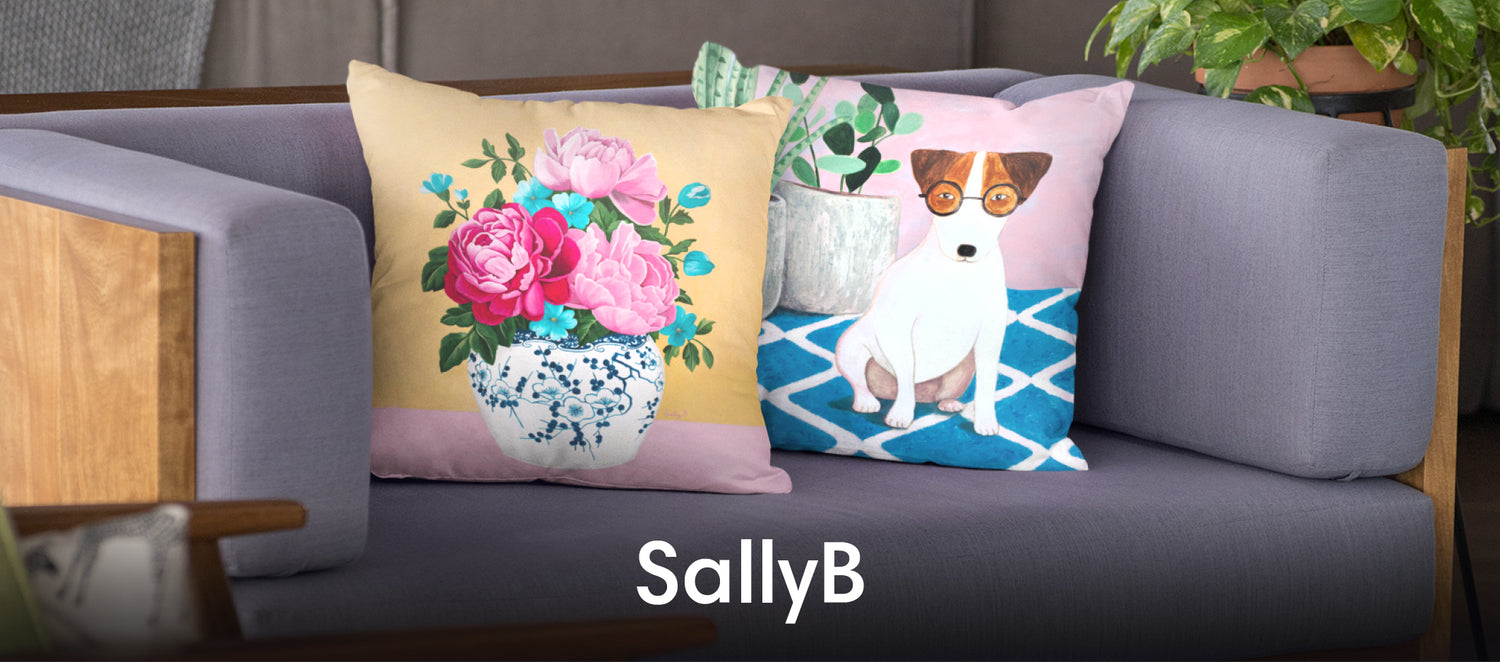 Sally B Throw Pillows