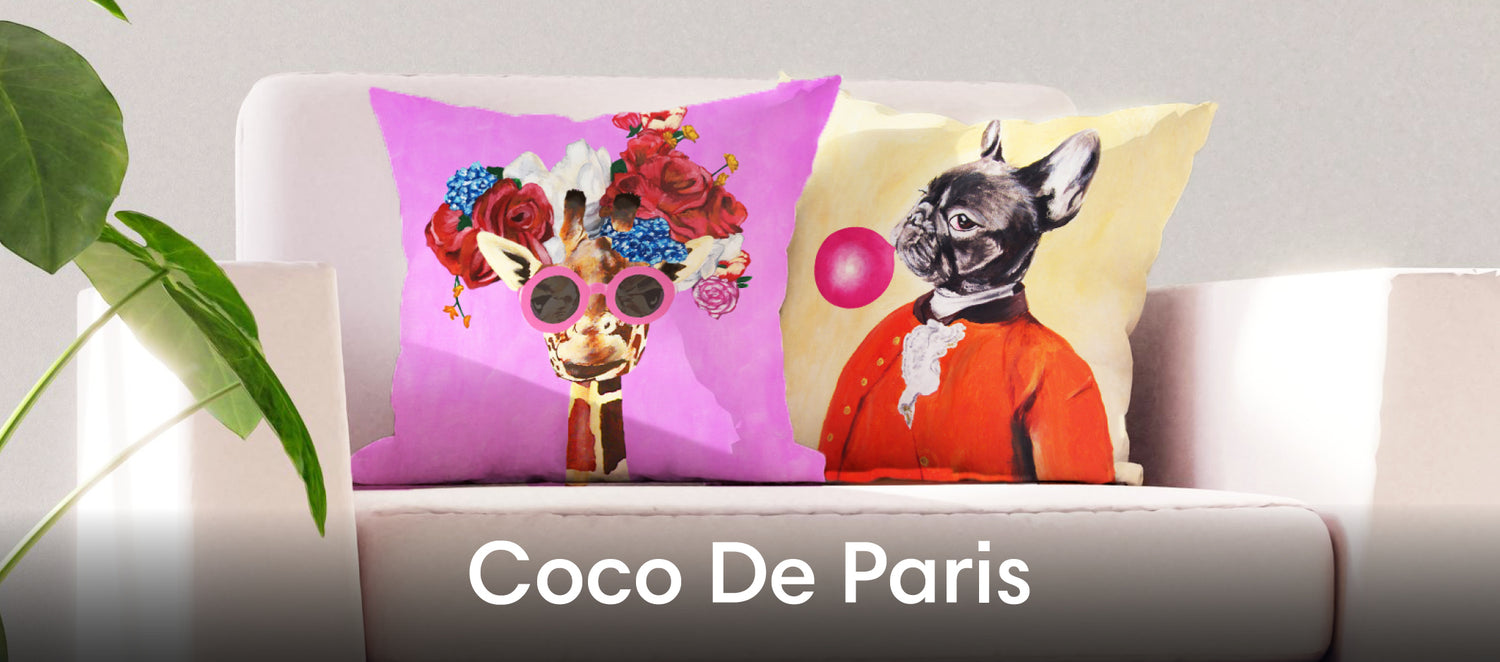 Coco De Paris Throw Pillows