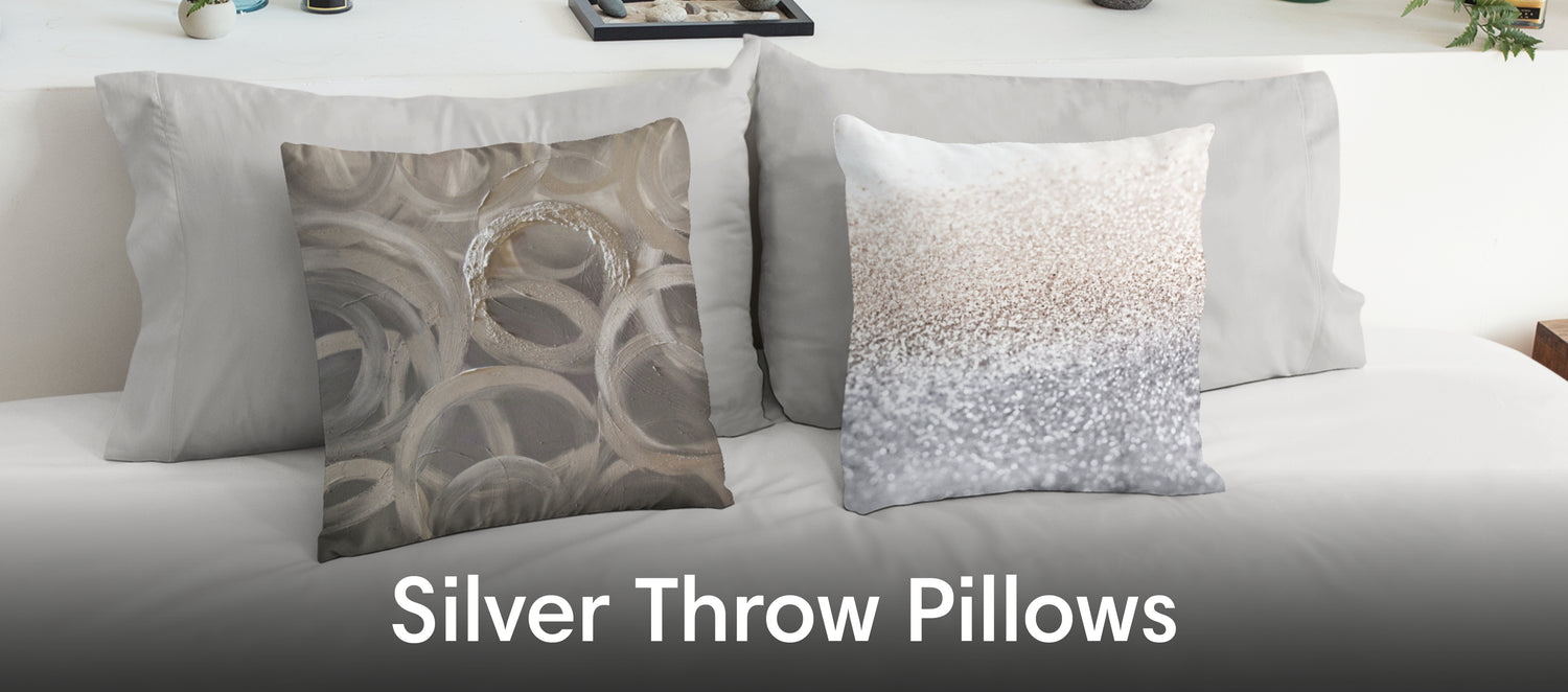 Silver Throw Pillows