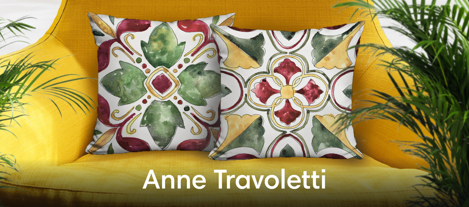 Anne Travoletti Throw Pillows