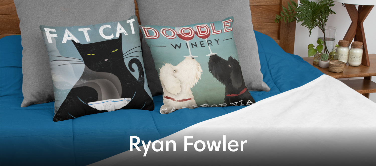 Ryan Fowler Throw Pillows