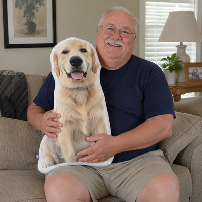 Custom Shaped Golden Retriever Pillow