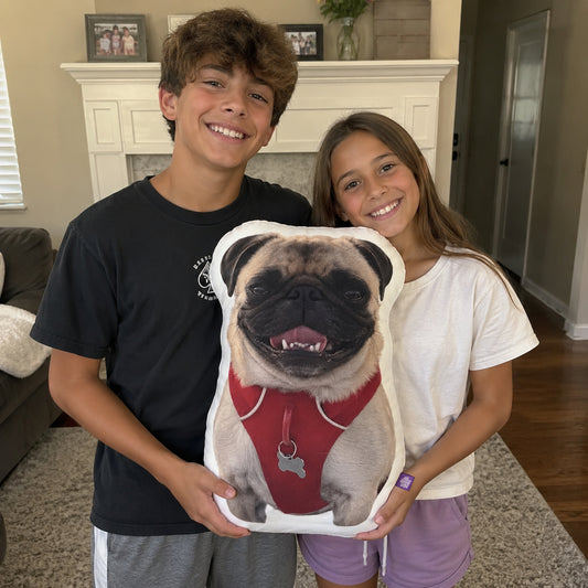 Almohada Personalizada en Forma de Pug