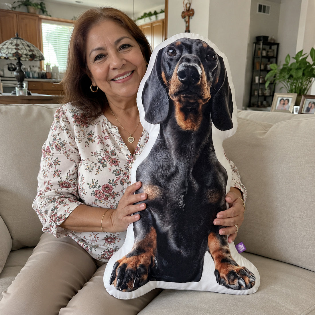 Custom Shaped Dachshund Pillow