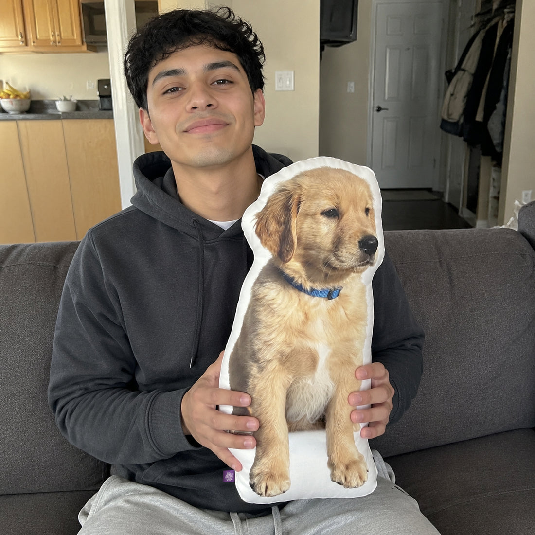 Custom Shaped Golden Retriever Pillow