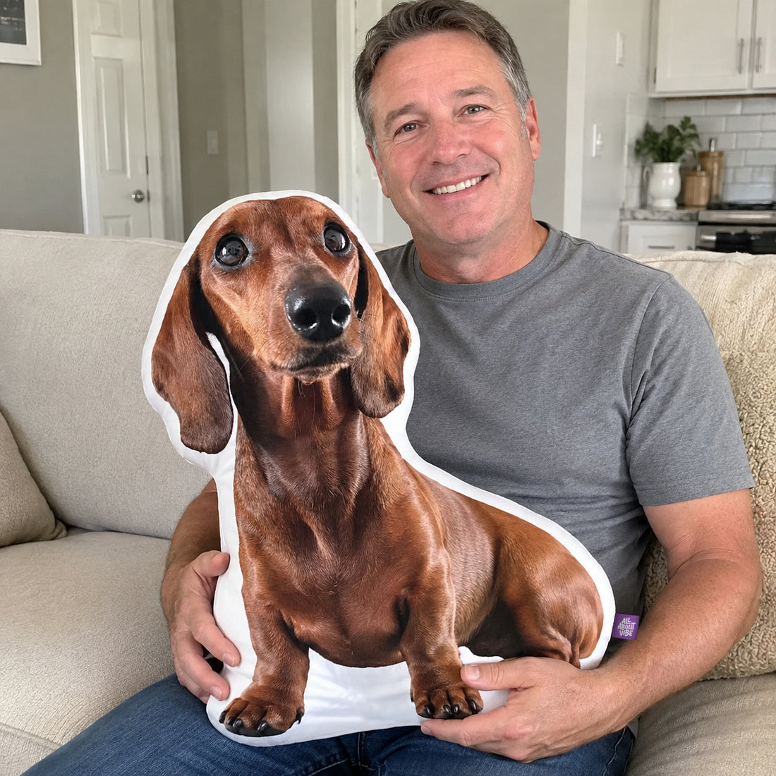 Custom Shaped Dachshund Pillow