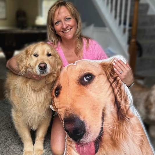 Custom Shaped Golden Retriever Pillow