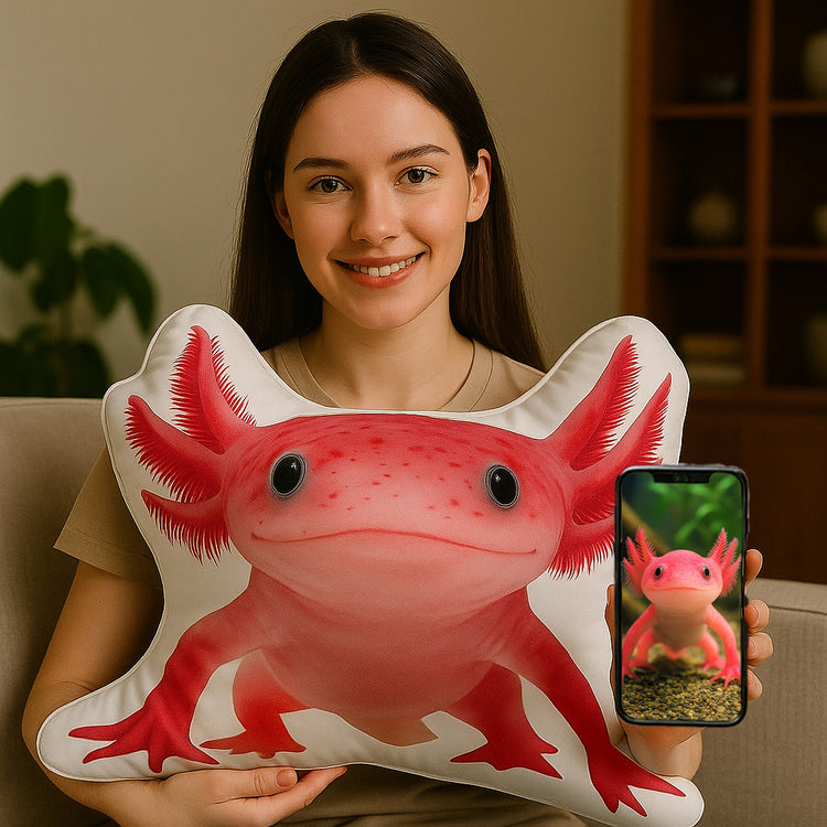 Axolotl  Custom Shaped Pillow