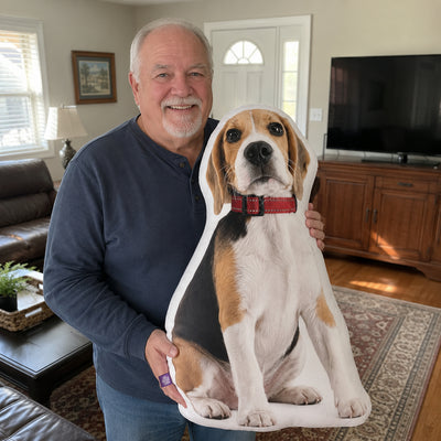 Custom Shaped Beagle Pillow