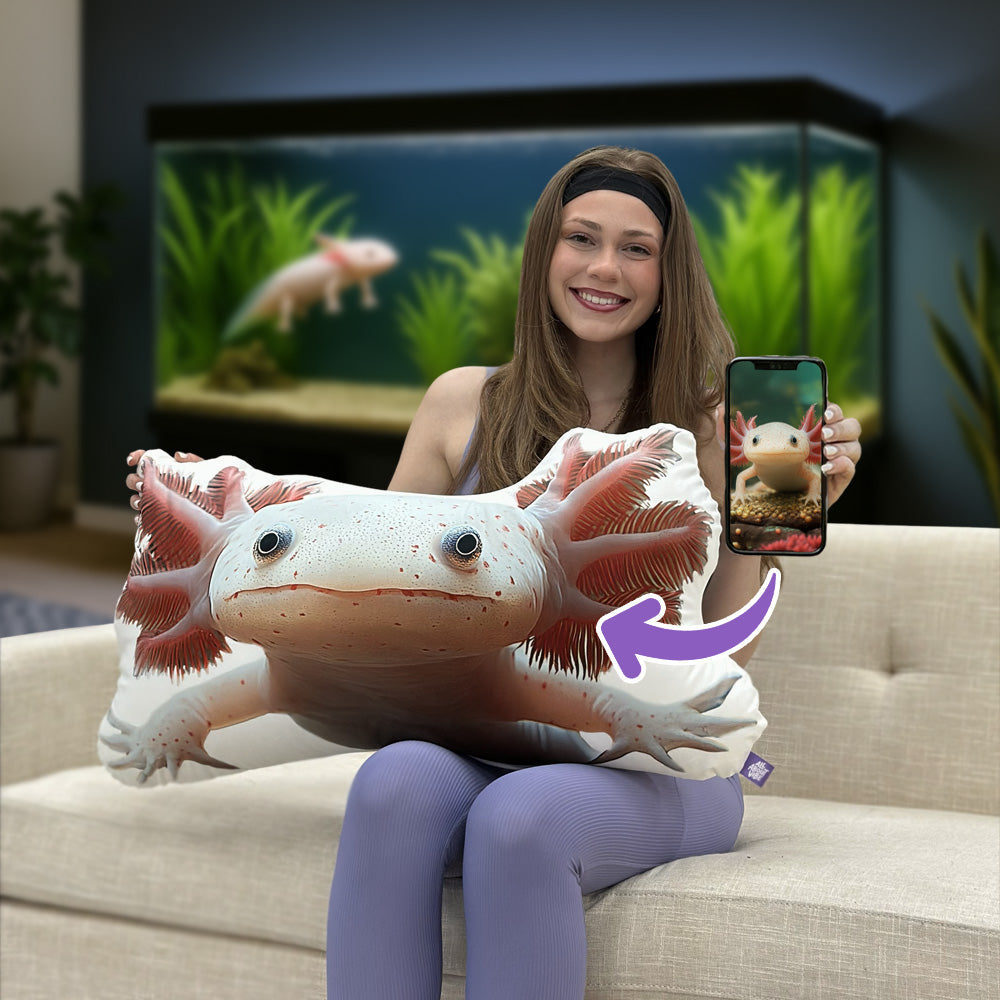 Almohada Personalizada en Forma de Axolotl
