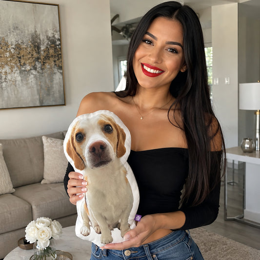 Custom Shaped Beagle Pillow