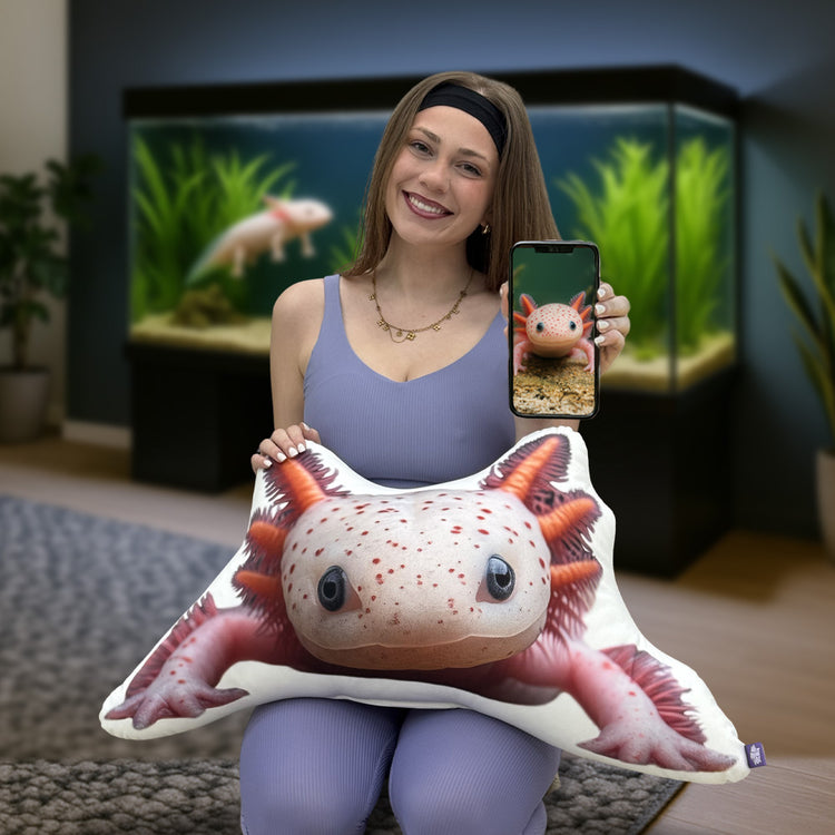 Axolotl  Custom Shaped Pillow