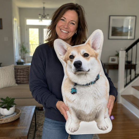 Custom Shaped Corgi Pillow