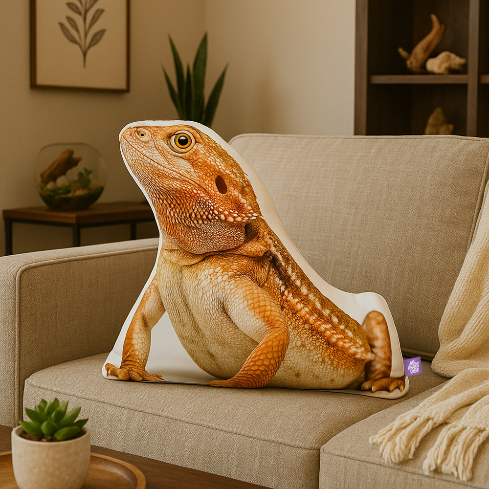 Almohada Personalizada en Forma de Dragón Barbudo