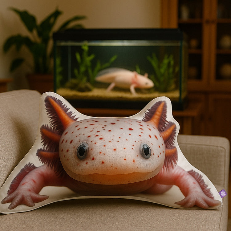 Axolotl  Custom Shaped Pillow