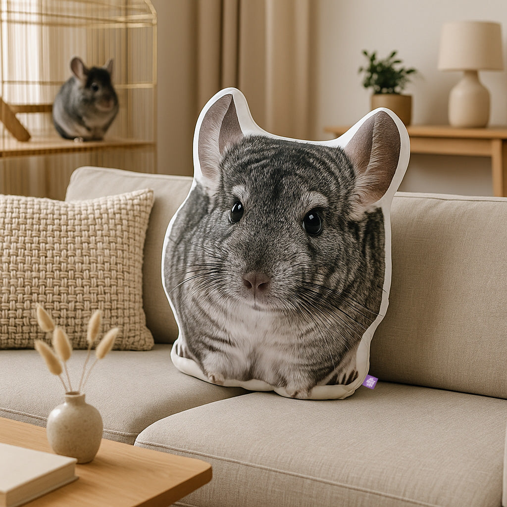 Almohada Personalizada en Forma de Chinchilla