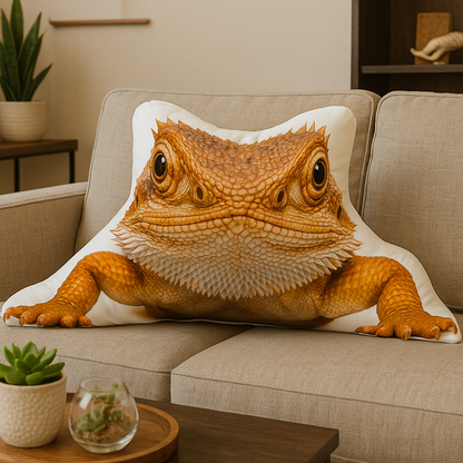 Almohada Personalizada en Forma de Dragón Barbudo