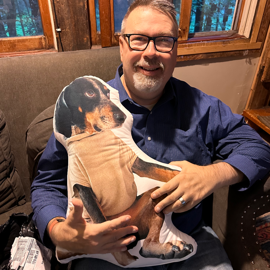 Custom Shaped Beagle Pillow