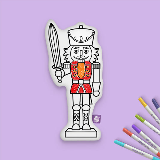 Christmas Color Your Own Nutcracker Pillow