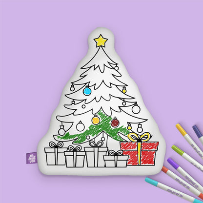 Christmas Color Your Own Christmas Tree Pillow
