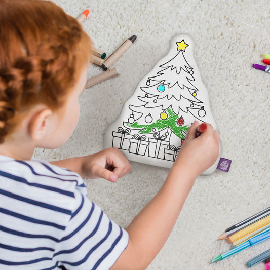 Cojín de Árbol de Navidad para Colorear