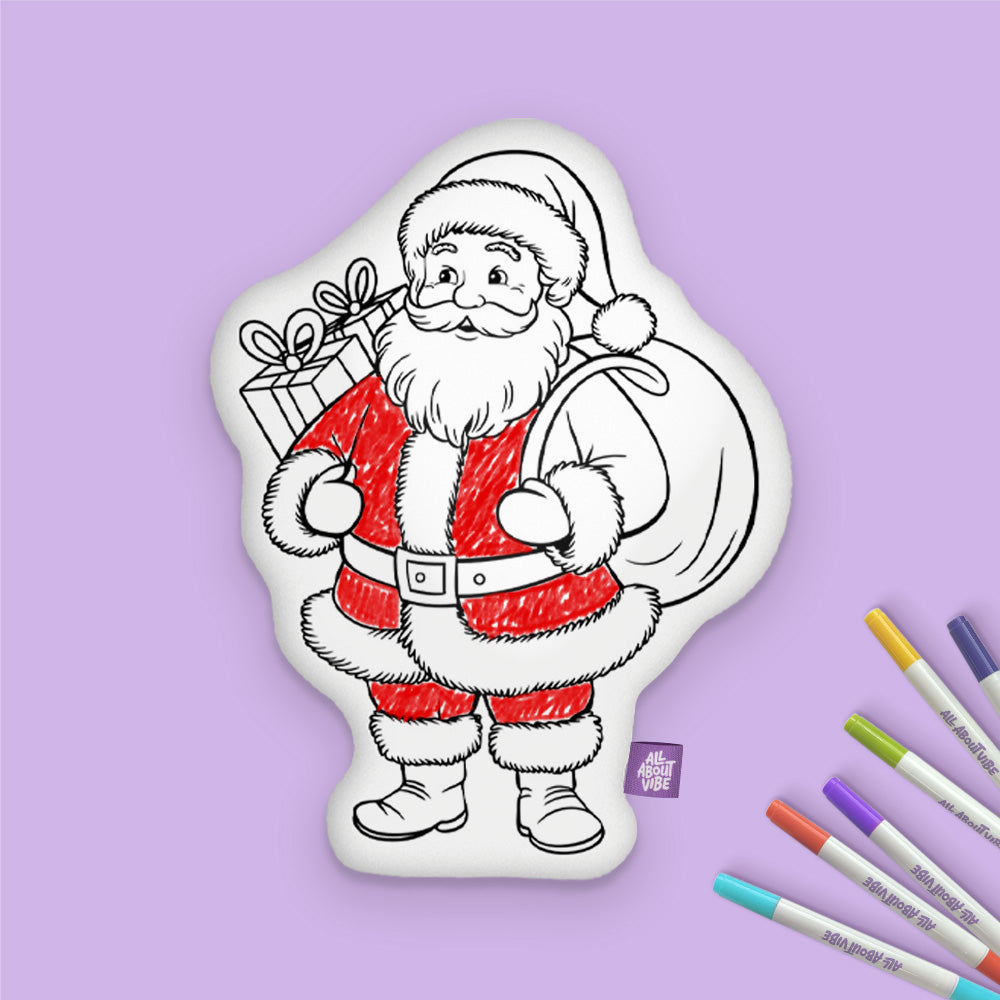 Christmas Color Your Own Santa Pillow