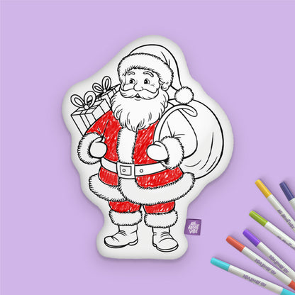 Christmas Color Your Own Santa Pillow